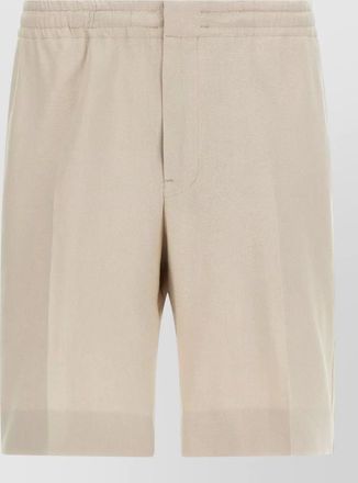 Ermenegildo Zegna linen bermuda shorts featuring back side pockets