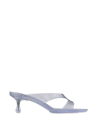Jimmy Choo London Silver Jelly Heels