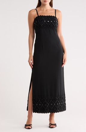 Lilly Pulitzer Vena Embellished Maxi Dress in Noir at Nordstrom Rack, Size 16