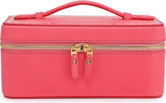 OLD TREND Clivia Genuine Leather Travel Beauty Box in Pink at Nordstrom