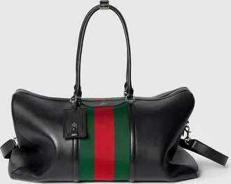 Gucci Mega Web Trademark Large Duffle Bag, Black, Leather