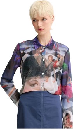 Sunnei Sheer Organza Shirt - Dames - Overhemden - Veelkleurig - XS - Organza - Overhemden