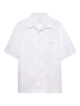 Prada cotton bowling shirt - men - Cotton - M - White