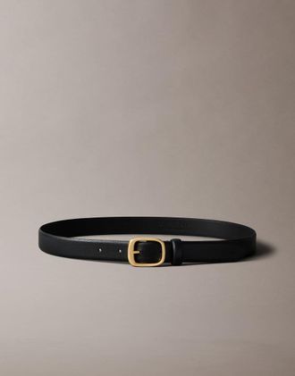 Calvin Klein Cintura nera con fibbia spessa-Nero