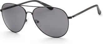 Calvin Klein Unisex 60mm Matte Black Sunglasses