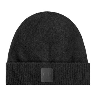 C.P. Company C.p. Company - Metropolis Series Boucl&egrave; Extrafine Merino Beanie - Heren - Accessoires - Zwart - Maat: ONE Size Wol
