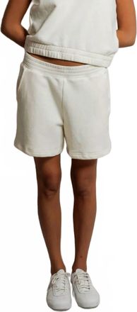perfectwhitetee Bari French Terry Sweat Short In Bright Ivory