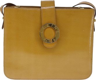 Celine Ring Bag Leather Camel Patent_Leather Bag (Pre-Owned)