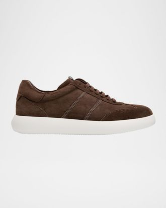 Brioni Men & apos;s New Cassette Suede Low-Top Sneakers