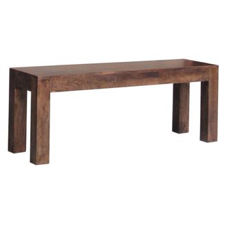 Jaipur Furniture Bench Small - Mango Wood - L35 x W118 x H45 cm - Dark Finish in Brown