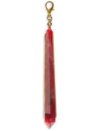 Silvia Tcherassi Montse charm - women - Gold Plated Brass/Petralux Stone - One Size - Red