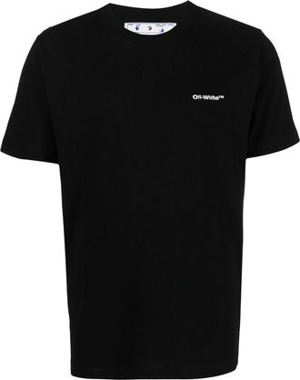 Off-white logo-print short-sleeve T-shirt - men - Cotton - L - Black