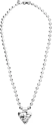 UNOde50 Long Sterling Silver Plated Ball Necklace with Heart Detail at Nordstrom
