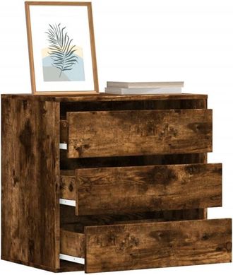 vidaXL Cassettiera Angolare Rovere Fumo 60x41x58cm Legno Multistrato - Vidaxl