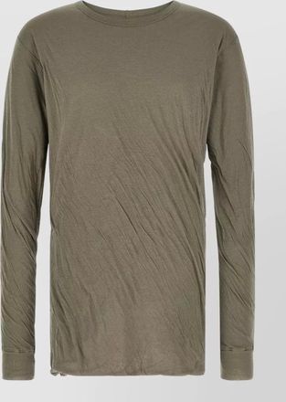 Rick Owens cotton oversized double layer long sleeve t-shirt