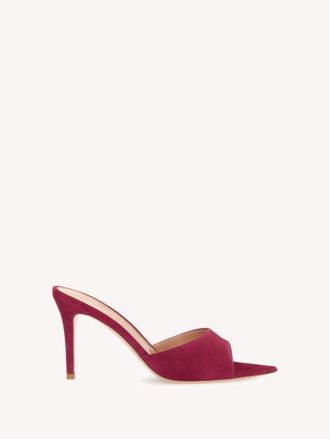 Gianvito Rossi Elle 85 Mule in Pink Suede Leather at Nordstrom, Size 39.5