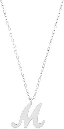 MAX + STONE 10k Solid Yellow or White Gold Dainty Script Initial Extendable Necklace