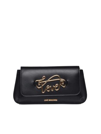 Love Moschino Shoulder Bag With Gold-Tone Detail And Structured Design