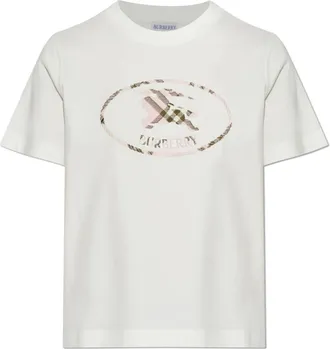 Burberry Frankie T-shirt - Dames - T-shirts - Wit - 2XS - Katoen - Tops