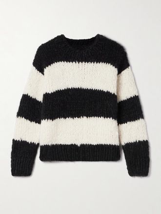 Suzie Kondi Pullover In Cashmere A Righe Jooshi - Nero