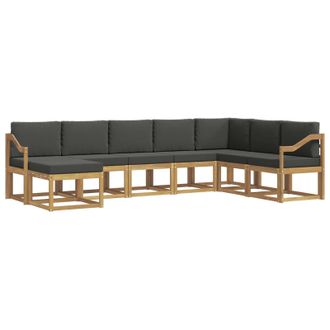 vidaXL Conjunto De Sof&aacute;s De Exterior 8 Pcs Blanco Y Antracita Vidaxl