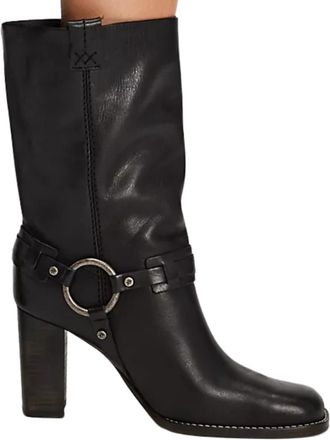 Free People Womens Hayden Harness Boots In Black Leather