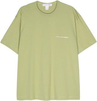 Comme Des Gar&ccedil;ons logo-print cotton T-shirt - men - Cotton - S - Green