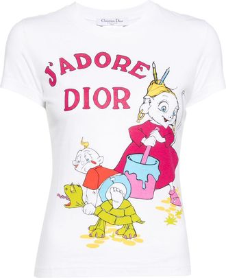 Dior T-shirt JAdore Dior con stampa grafica 2002 - Bianco