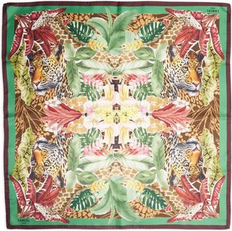 Lancel Foulard con stampa Jungle - Verde