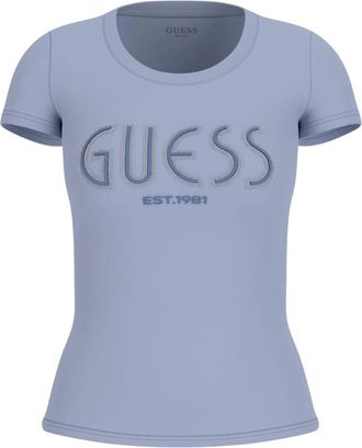 Guess Mujer, Camisetas, Azul, Talla: S