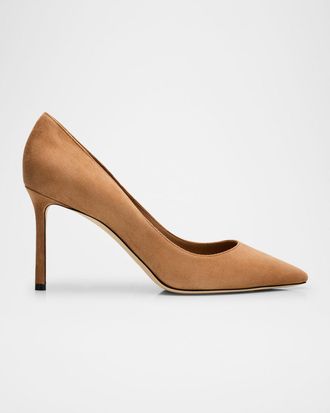 Jimmy Choo London 85mm Romy Suede Pumps