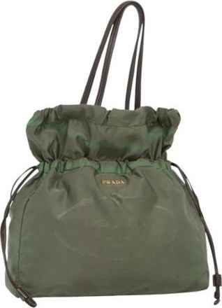 Prada Pre-owned Nylon prada-bags - Dames - Vintage Tas - Groen - ONE Size - Nylon - Vintage