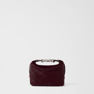Furla Tonie Borsa A Spalla Ciliegia D Rosso Pelle Di Vitello Effetto Cavallino Donna