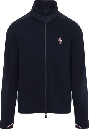 Moncler Navy Blue Zip Up Cardigan-Uomo