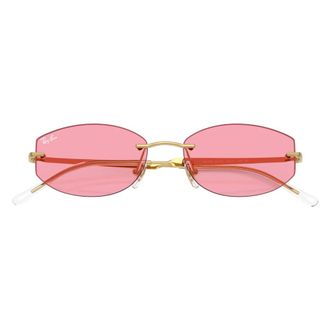 Ray-Ban Irregular Zonnebril - unisex - Zonnebrillen - Roze - 55 MM - Accessoires