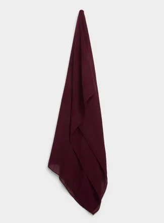 Simons Womens Rolled trim solid scarf