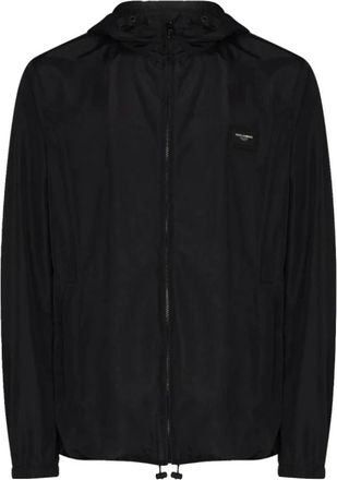 Dolce & Gabbana Zwart geritst bovenkleding - Heren - Zomerjassen - Zwart - 2XL - Polyester - Jassen