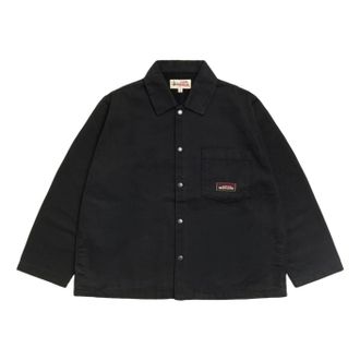 St&uuml;ssy Canvas Work Overshirt Black 1110395-BLAC