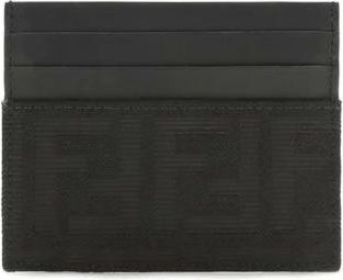 Fendi FF Vertigo Kaarthouder - Heren - Accessoires - Zwart - Maat: ONE Size Katoen