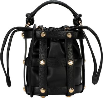 Ferragamo Drawstring Leather Shoulder Bag in Black at Nordstrom Rack