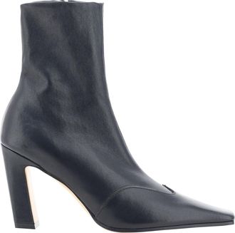Khaite Womens Nevada Ankle Boots Black Calf Leather Bos Taurus