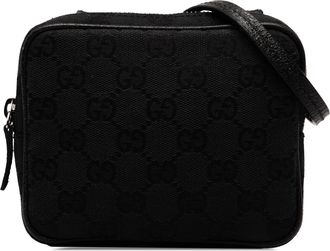 Gucci Womens Pre-owned Gg Canvas Crossbody - Black Textile - One Size