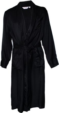 Derek Rose striped black bedroom jacket