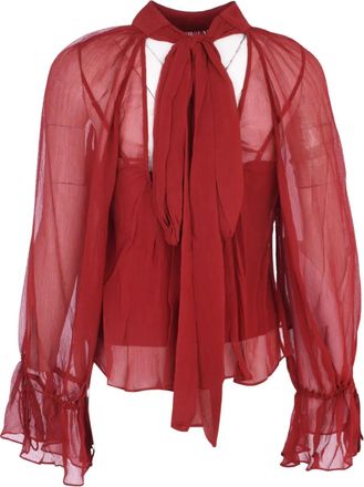 Staud Roux ruffled top - Red