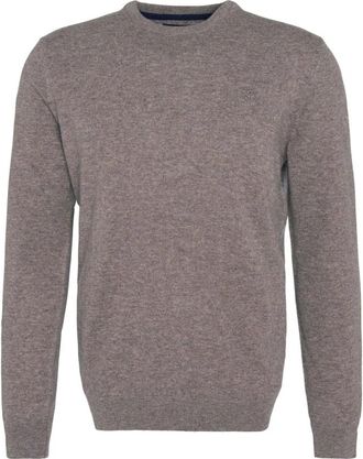 Barbour Essential Crew Neck Jumper - Heren - Ronde hals truien - Grijs - M - Wol - Truien & Vesten