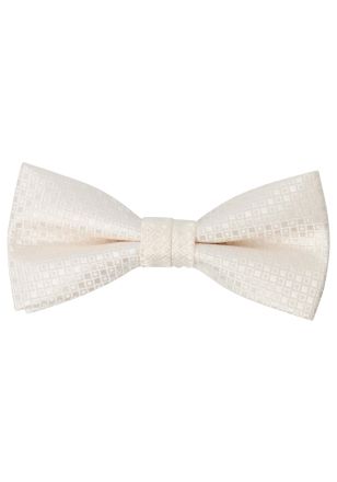 Man's World Fliege MANS WORLD, Herren, creme, Web, Kunstfaser, kontrastfarbene Details, leicht gl&auml;nzend, Fliegen Fliege, mit minimalistischem W&uuml;rfeldesign Ton-in-