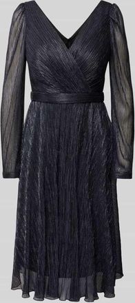 Troyden Collection Cocktailkleid in Wickel-Optik in Marine, Gr&ouml;&szlig;e 32