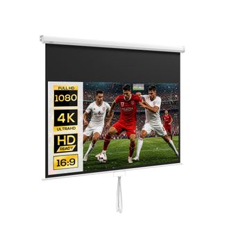 OEM Pantalla De Proyecci&oacute;n Port&aacute;til 80 Pulgadas Formato 16:9 Con Altura Ajustable 172x96 Cm Blanco