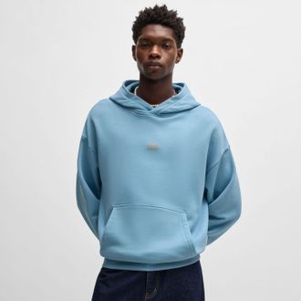 HUGO BOSS Hugo Mens Nazardo Hoodie in Blue Cotton - Size Small