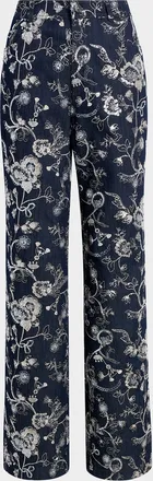 Cinq &agrave; Sept Garden Embroidered Straight-Leg Jeans